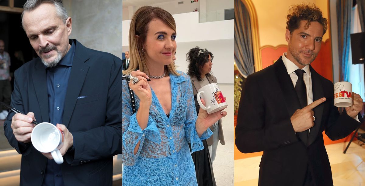 Grandes celebridades firmaron las tazas personalizadas del FesTVal impresas por Fotoprix