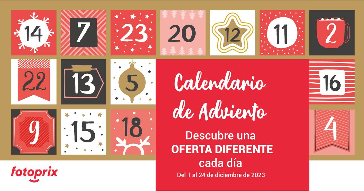 Calendario de Adviento Fotoprix. En Navidad descubre una oferta irresistible a diario