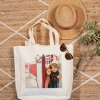 Regalos de Fotoprix, bolsa de lino de playa personalizada. Imprime tu foto favorita a tamaño grande y enmárcala en un bolso personalizado con mucho estilo.
