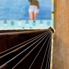 Álbumes de Fotoprix: Foto detalle de un Fotolibro square 21x27, pudiéndose apreciar el tipo de tapa, su encuadernación y el gramaje de sus páginas.