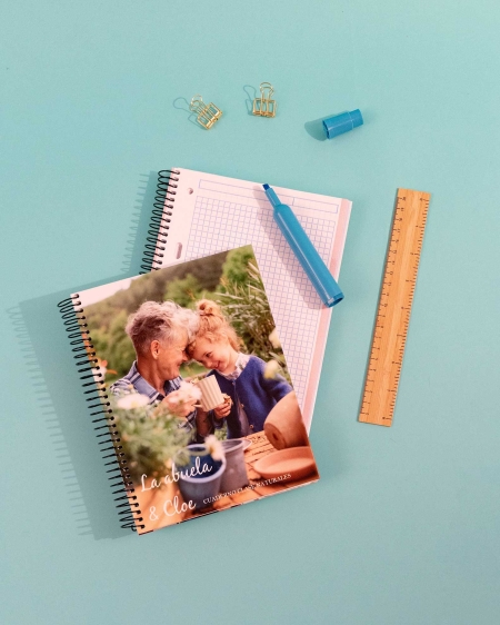 Imprenta de Fotoprix, cuaderno con espiral personalizado con fotos. Un bloc de notas de lo más original para anotar tus tareas tanto en casa como en la ofi mientras disfrutas de tu foto favorita.