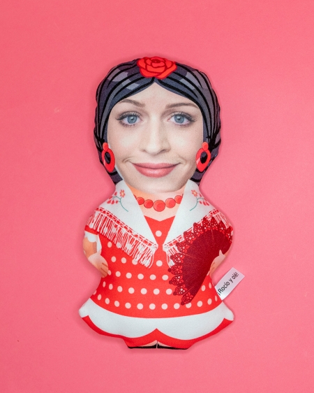Dibuñeco personaje: muñeco personalizado divertido de tela. Modelo Flamenca. Dibuñeco personaje: muñeco personalizado divertido de tela. Modelo Flamenca.