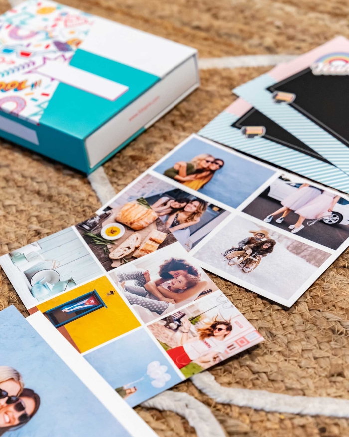 Imprimir copias Fotoprix, foto detalle de las fotos que guarda esta happy box plus. Conserva tus fotos especiales impresas a doble cara en esta cajita divertida, elige el modelo que más te guste.
