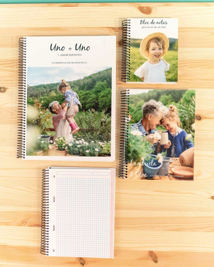 Imprenta de Fotoprix, cuaderno con espiral personalizado con fotos. Ideal para usar en cualquier hogar y anotar tus tareas, en la oficina o en clase ¡Revive esa foto especial!