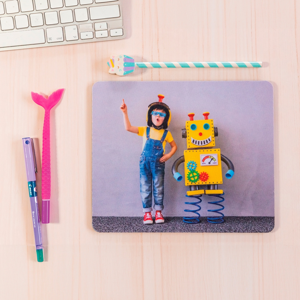 Alfombrilla Ratón Personalizada Con Foto - 21.5x30.2 Cm - Regalo Original Para Oficina